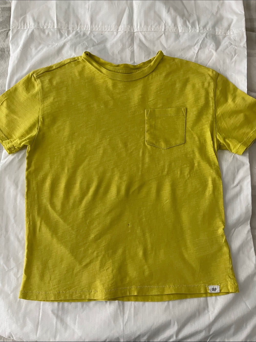 Kids Pocket Tee Yellow color Short Sleeve Top